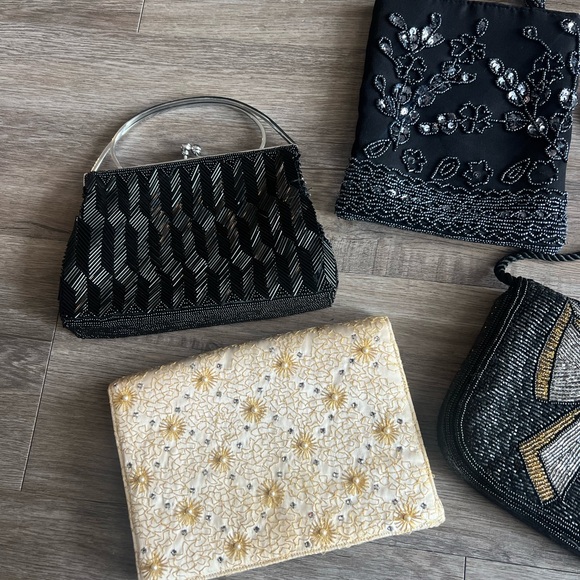 Lot of 4 Vintage Sequin Beaded Handbags - Picture 2 of 4